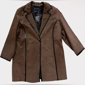 NWT Rare Lane Bryant/Venezia Women's Suede Genuine Leather Jacket Sz 18/20w